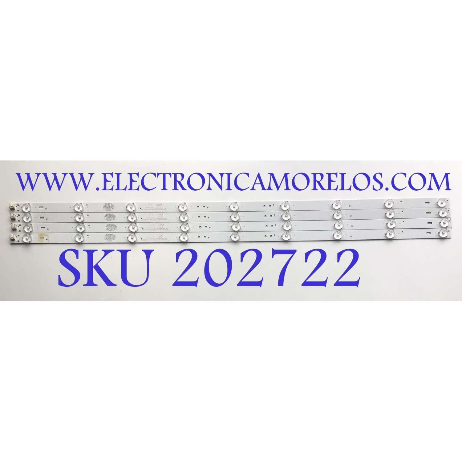 KIT DE LED'S PARA TV (4 PIEZAS) / NUMERO DE PARTE TFGJ40D09-ZC21FG-05 / 303TH400049 / PY63956 / TH400M19 / 910-400-1044 / 160707B1/27186 / 2010018679-4 / E320262 / MODELO 40''